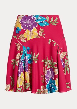 Mehrfarbige Georgette-Röcke mit Blumenmuster von Ralph Lauren für Damen
