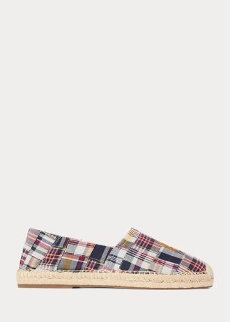 Blaue, mehrfarbige Espadrilles Cevio Crest Madras von Ralph Lauren für Herren