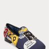 Mehrfarbige Herrenschuhe aus Segeltuch mit Logo-Patch von Ralph Lauren Mehrfarbige Herrenschuhe aus Segeltuch mit Logo-Patch von Ralph Lauren