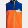 Mehrfarbige Poloshirt-Weste aus gebürstetem Fleece im Colorblock-Design für Herren von Ralph Lauren Mehrfarbige Poloshirt-Weste aus gebürstetem Fleece im Colorblock-Design für Herren von Ralph Lauren