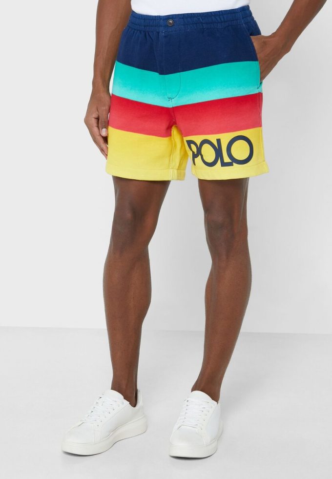 Mehrfarbige Ralph Lauren Color Block-Shorts für Herren Mehrfarbige Ralph Lauren Color Block-Shorts für Herren