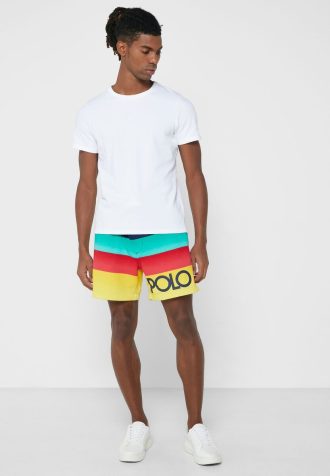 Mehrfarbige Ralph Lauren Color Block-Shorts für Herren