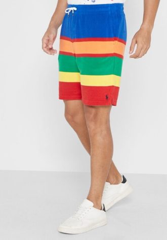 Mehrfarbige Ralph Lauren Colour Block-Shorts für Herren