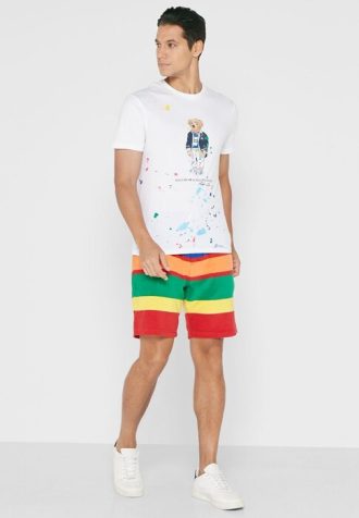 Mehrfarbige Ralph Lauren Colour Block-Shorts für Herren