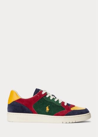 Mehrfarbige Ralph Lauren Court Cord Low-Top-Sneakers für Herren