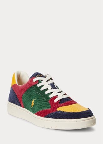 Mehrfarbige Ralph Lauren Court Cord Low-Top-Sneakers für Herren