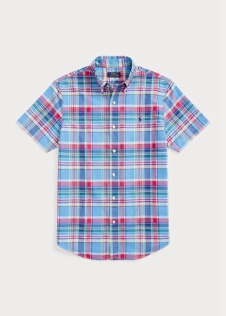 Mehrfarbige Ralph Lauren Custom Fit Oxford-Hemden mit Karomuster für Herren