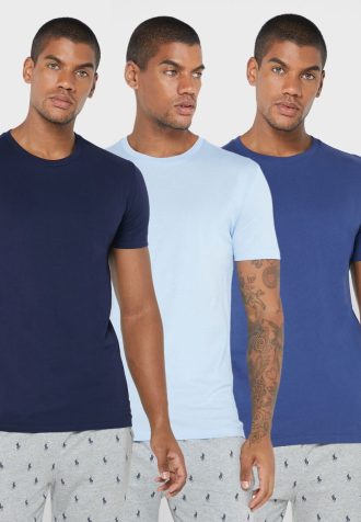 Mehrfarbige Ralph Lauren T-Shirts mit Rundhalsausschnitt im 3er-Pack für Herren Mehrfarbige Ralph Lauren T-Shirts mit Rundhalsausschnitt im 3er-Pack für Herren