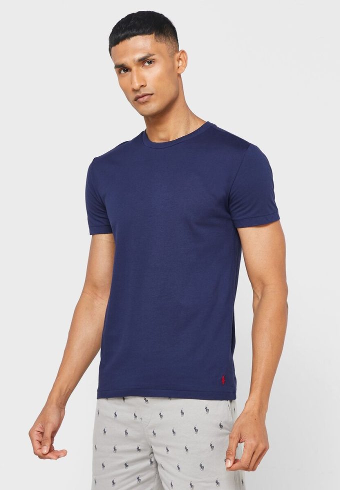 Mehrfarbige Ralph Lauren T-Shirts mit Rundhalsausschnitt im 3er-Pack für Herren