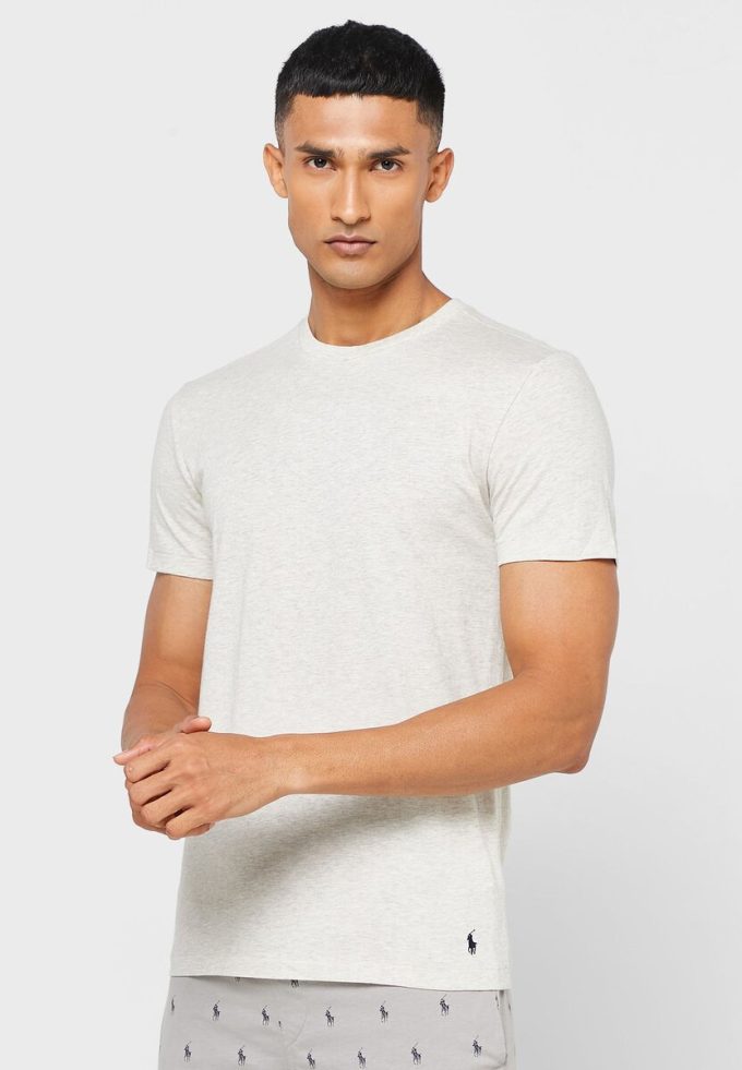 Mehrfarbige Ralph Lauren T-Shirts mit Rundhalsausschnitt im 3er-Pack für Herren