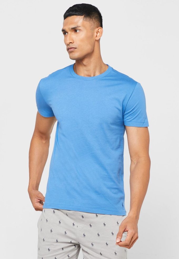 Mehrfarbige Ralph Lauren T-Shirts mit Rundhalsausschnitt im 3er-Pack für Herren