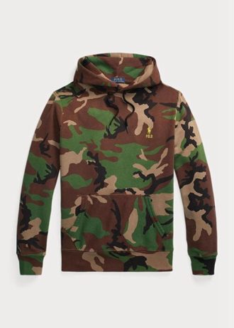 Mehrfarbiger Ralph Lauren Camo Fleece-Hoodie für Herren