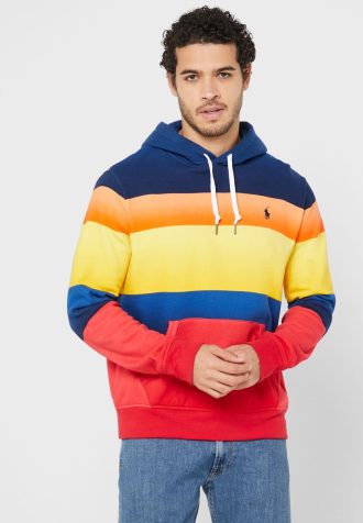 Mehrfarbiger Ralph Lauren Color Block Hoodie für Herren