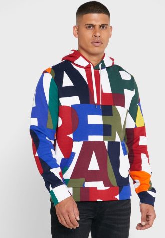 Mehrfarbiger Ralph Lauren Color Block Hoodie für Herren