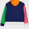 Mehrfarbiger Ralph Lauren Kapuzenpullover mit Farbblock-Taschendetail für Damen Mehrfarbiger Ralph Lauren Kapuzenpullover mit Farbblock-Taschendetail für Damen