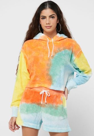 Mehrfarbiger Ralph Lauren Pullover-Strick-Hoodie für Damen