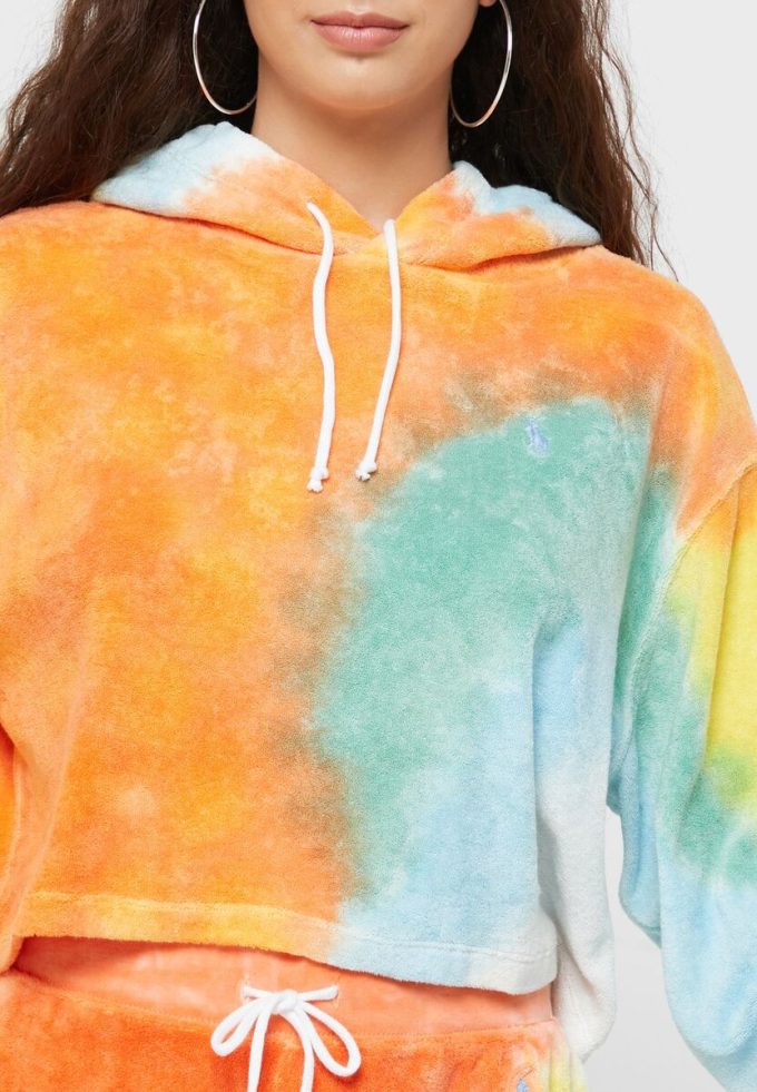 Mehrfarbiger Ralph Lauren Pullover-Strick-Hoodie für Damen Mehrfarbiger Ralph Lauren Pullover-Strick-Hoodie für Damen