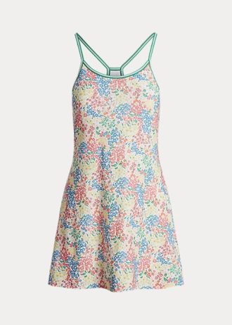 Mehrfarbiges Jersey-Kleid mit Racerback-Muster von Ralph Lauren für Damen