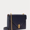Midnight Navy Damen Ralph Lauren Polo ID Leder Umhängetaschen mit Umschlagkette Midnight Navy Damen Ralph Lauren Polo ID Leder Umhängetaschen mit Umschlagkette