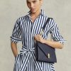Midnight Navy Damen Ralph Lauren Polo ID Leder Umhängetaschen mit Umschlagkette Midnight Navy Damen Ralph Lauren Polo ID Leder Umhängetaschen mit Umschlagkette