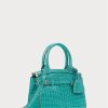 Mintfarbene Ralph Lauren Alligator Mini RL50 Handtasche für Damen Mintfarbene Ralph Lauren Alligator Mini RL50 Handtasche für Damen