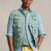 Mintgrüne Chino-Utility-Weste für Herren von Ralph Lauren Mintgrüne Chino-Utility-Weste für Herren von Ralph Lauren