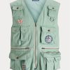 Mintgrüne Chino-Utility-Weste für Herren von Ralph Lauren Mintgrüne Chino-Utility-Weste für Herren von Ralph Lauren