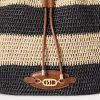 Natur/Schwarz/Lauren Tan Damen Ralph Lauren Stroh Große Andie Handtasche Natur/Schwarz/Lauren Tan Damen Ralph Lauren Stroh Große Andie Handtasche