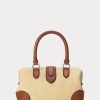 Naturfarbene Damen-Handtasche „Welington Mini“ von Ralph Lauren aus Raffiabast Naturfarbene Damen-Handtasche „Welington Mini“ von Ralph Lauren aus Raffiabast