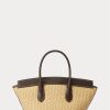 Naturfarbene Damen Ralph Lauren Leder & Stroh Medium Bellport Satchel Taschen Naturfarbene Damen Ralph Lauren Leder & Stroh Medium Bellport Satchel Taschen