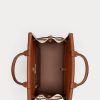 Naturfarbene Damenhandtasche Ralph Lauren Raffia & Kalbsleder Medium RL50