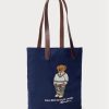 Navyblaue Umhängetaschen aus Twill von Ralph Lauren mit Polo Bear-Print für Herren Navyblaue Umhängetaschen aus Twill von Ralph Lauren mit Polo Bear-Print für Herren