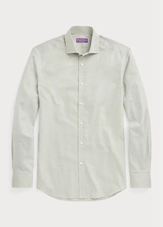Olivgrüne formelle Hemden mit Gingham-Muster für Herren von Ralph Lauren