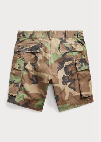 Olivgrüne Polo Ralph Lauren Camo Ripstop-Cargo-Shorts für Herren