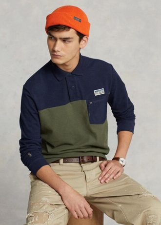 Olivgrüne Poloshirts aus Mesh im Classic Fit von Ralph Lauren für Herren