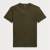 Olivgrüne Poloshirts für Herren von Ralph Lauren in Slim Fit mit Rundhalsausschnitt Olivgrüne Poloshirts für Herren von Ralph Lauren in Slim Fit mit Rundhalsausschnitt
