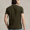 Olivgrüne Poloshirts für Herren von Ralph Lauren in Slim Fit mit Rundhalsausschnitt Olivgrüne Poloshirts für Herren von Ralph Lauren in Slim Fit mit Rundhalsausschnitt