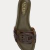 Olivgrüne Ralph Lauren Alegra Flache Schuhe aus Haircalf mit Zebra-Print für Damen Olivgrüne Ralph Lauren Alegra Flache Schuhe aus Haircalf mit Zebra-Print für Damen