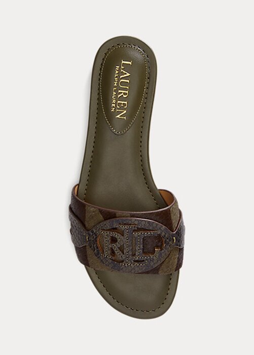 Olivgrüne Ralph Lauren Alegra Flache Schuhe aus Haircalf mit Zebra-Print für Damen Olivgrüne Ralph Lauren Alegra Flache Schuhe aus Haircalf mit Zebra-Print für Damen