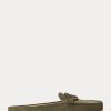 Olivgrüne Ralph Lauren Brynn Wildleder-Fahrer-Flachschuhe für Damen Olivgrüne Ralph Lauren Brynn Wildleder-Fahrer-Flachschuhe für Damen