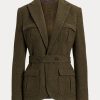 Olivgrüne Ralph Lauren Rhodri-Jacken aus Wollmischung für Damen Olivgrüne Ralph Lauren Rhodri-Jacken aus Wollmischung für Damen
