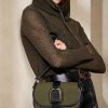 Olivgrüne Ralph Lauren Welington-Schultertaschen aus Canvas und Kalbsleder für Damen Olivgrüne Ralph Lauren Welington-Schultertaschen aus Canvas und Kalbsleder für Damen