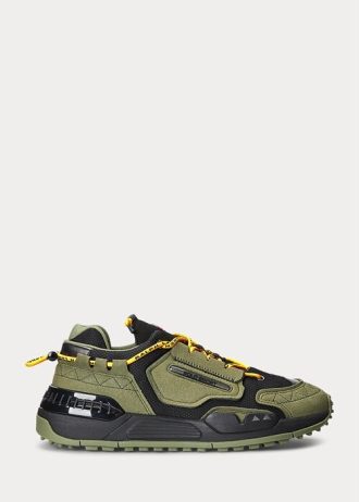 Olivgrüne / schwarze Ralph Lauren PS200 Sneakers für Herren Olivgrüne / schwarze Ralph Lauren PS200 Sneakers für Herren