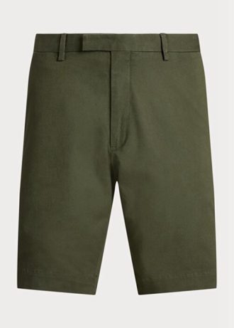 Olivgrüne Stretch-Chino-Shorts für Herren von Ralph Lauren in Slim Fit