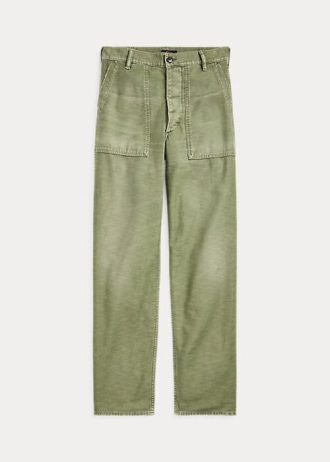 Olivgrüne Utility-Hose aus Baumwollsatin für Damen von Ralph Lauren Olivgrüne Utility-Hose aus Baumwollsatin für Damen von Ralph Lauren
