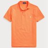 Orange Poloshirts aus Mesh für Herren von Ralph Lauren im Custom Slim Fit