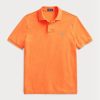 Orange Poloshirts aus Mesh für Herren von Ralph Lauren im Custom Slim Fit