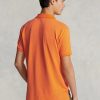 Orange Poloshirts aus Mesh für Herren von Ralph Lauren im Custom Slim Fit Orange Poloshirts aus Mesh für Herren von Ralph Lauren im Custom Slim Fit