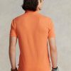 Orange Poloshirts aus Mesh für Herren von Ralph Lauren im Custom Slim Fit
