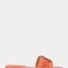 Orange Ralph Lauren Alegra Flache Schuhe aus Leder mit Krokodilprägung für Damen Orange Ralph Lauren Alegra Flache Schuhe aus Leder mit Krokodilprägung für Damen